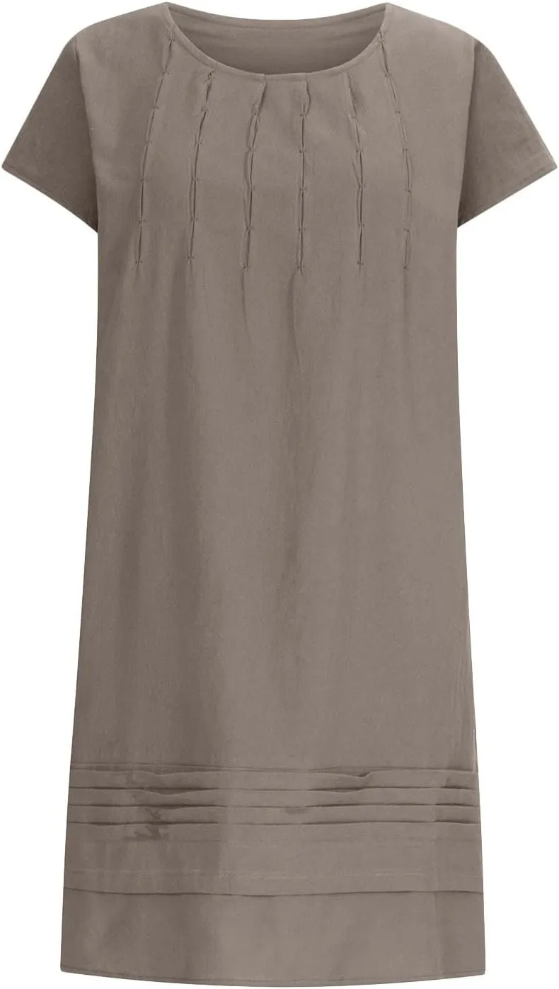 2024 Beach Dresses for Women Women Summer Clothes Summer Outfits for Women Swing Flowy Ruched Dresses Midi Dresses