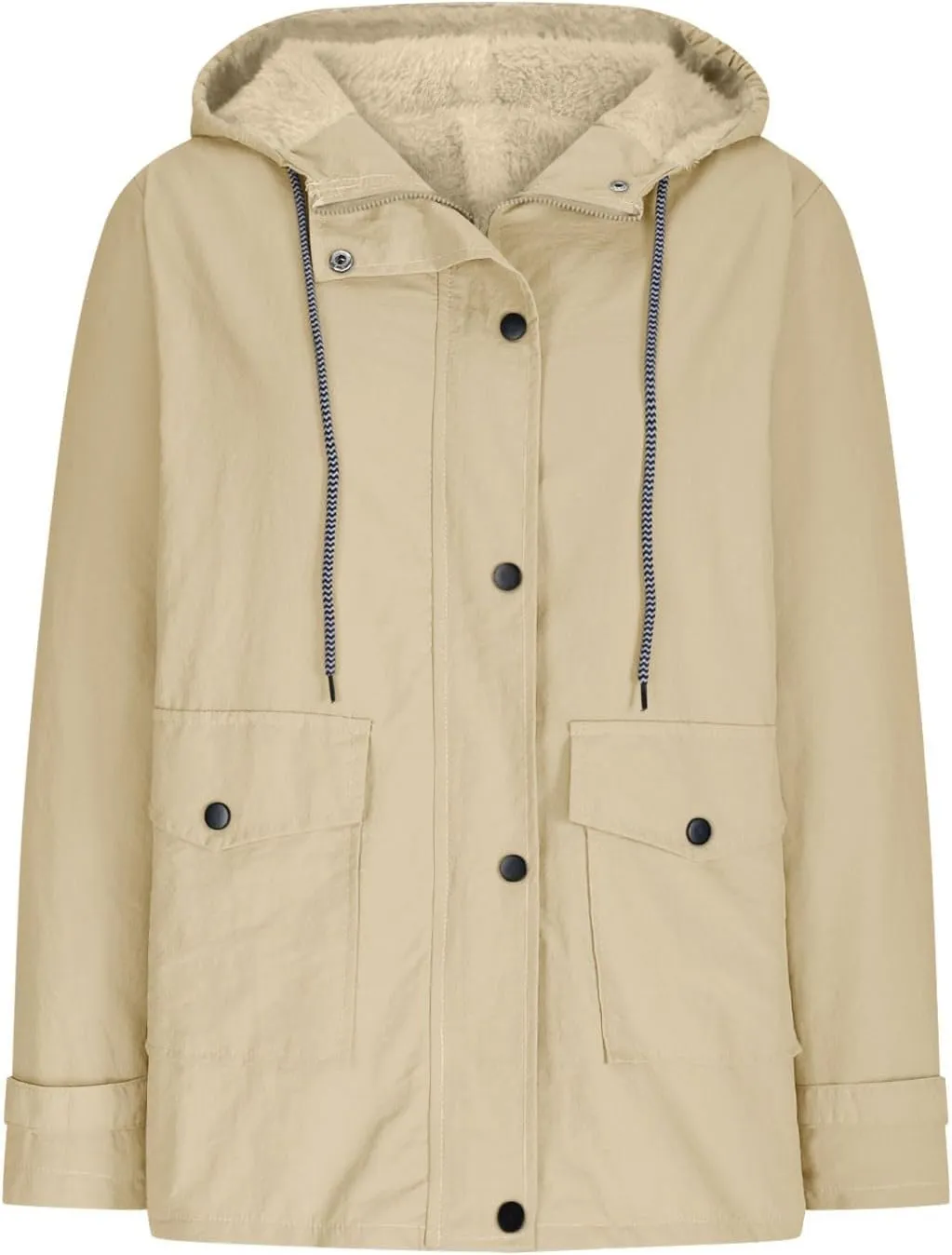 2024 Fall Winter Fleece Lined Rain Jacket Women Long Sleeve Hiking Lightweight Softshell Raincoat Hooded Trench Coats