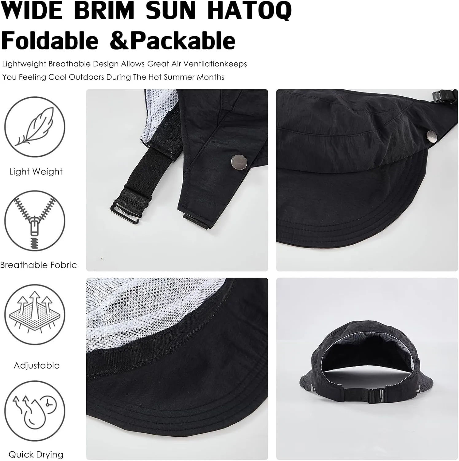 2024 New Women's Large Brim Sun Hats for Women Uv Protection Hollow Top Sun Hat Packable Sun Hat Women