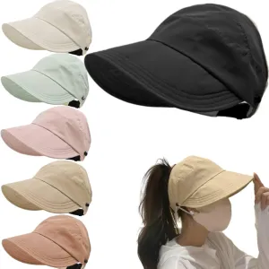 2024 New Women's Large Brim Sun Hats for Women Uv Protection Hollow Top Sun Hat Packable Sun Hat Women
