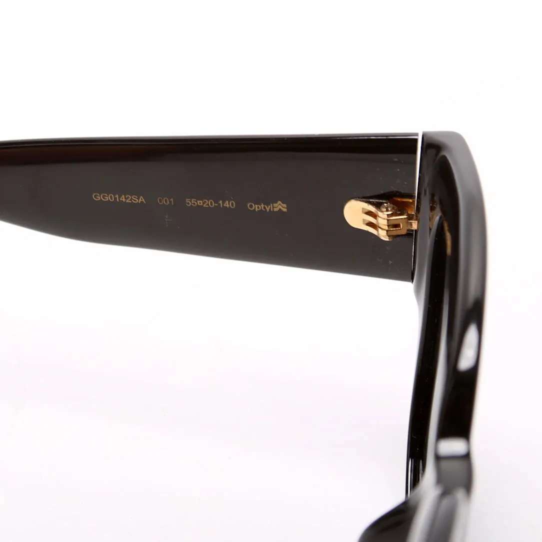 Acetate Square Frame Sunglasses GG0142SA Black