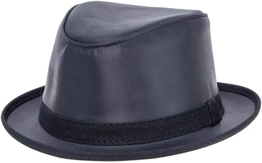 American Hat Makers Soho Leather Fedora for Men/Woman –Summer Hats for Men