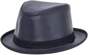 American Hat Makers Soho Leather Fedora for Men/Woman –Summer Hats for Men