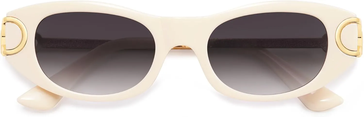 AMOMOMA Retro Oval Sunglasses for Womens Trendy Vintage Cat Eye Sunglasses 2024 AM6642