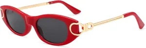 AMOMOMA Retro Oval Sunglasses for Womens Trendy Vintage Cat Eye Sunglasses 2024 AM6642