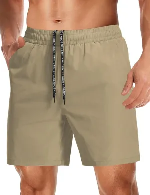 Aolesy Mens Athletic Shorts 7” Quick Dry Gym Running Shorts with Zipper Pockets Lightweight Workout Shorts