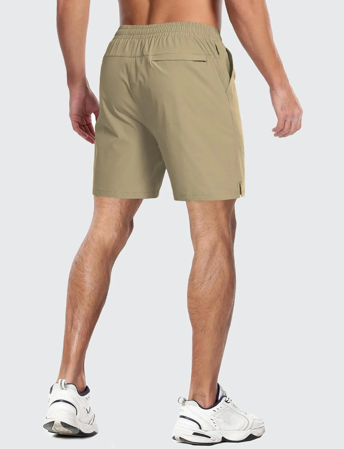 Aolesy Mens Athletic Shorts 7” Quick Dry Gym Running Shorts with Zipper Pockets Lightweight Workout Shorts