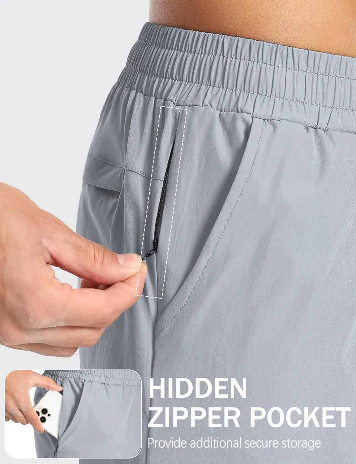 Aolesy Mens Athletic Shorts 7” Quick Dry Gym Running Shorts with Zipper Pockets Lightweight Workout Shorts