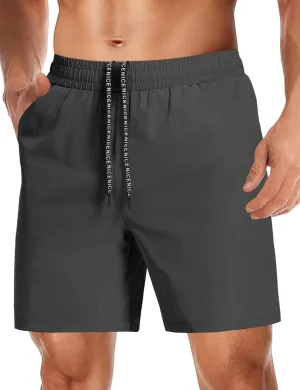 Aolesy Mens Athletic Shorts 7” Quick Dry Gym Running Shorts with Zipper Pockets Lightweight Workout Shorts