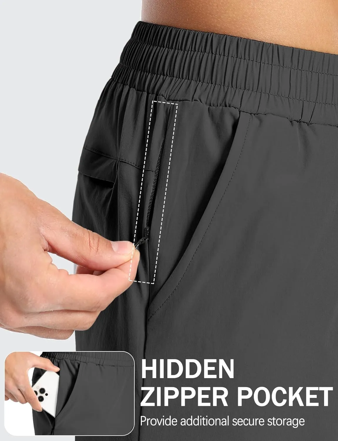 Aolesy Mens Athletic Shorts 7” Quick Dry Gym Running Shorts with Zipper Pockets Lightweight Workout Shorts