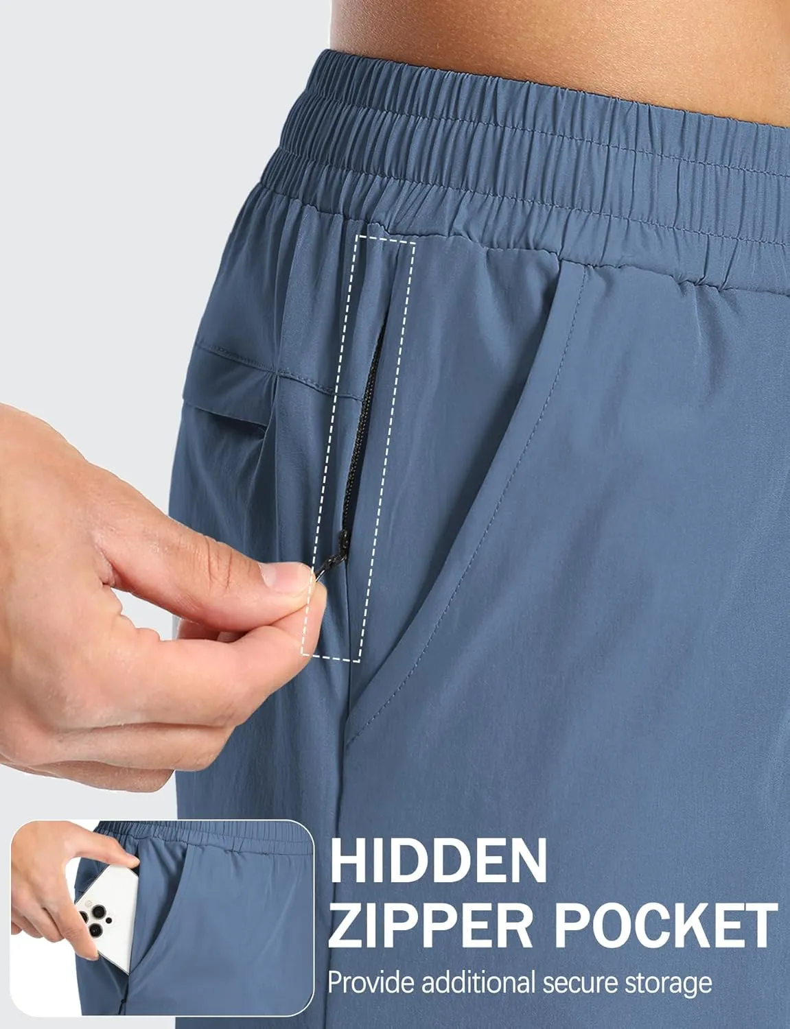 Aolesy Mens Athletic Shorts 7” Quick Dry Gym Running Shorts with Zipper Pockets Lightweight Workout Shorts