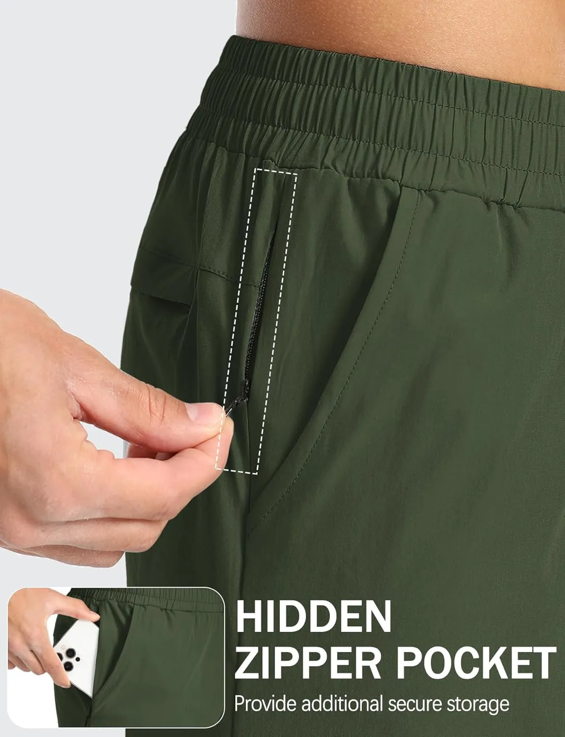 Aolesy Mens Athletic Shorts 7” Quick Dry Gym Running Shorts with Zipper Pockets Lightweight Workout Shorts
