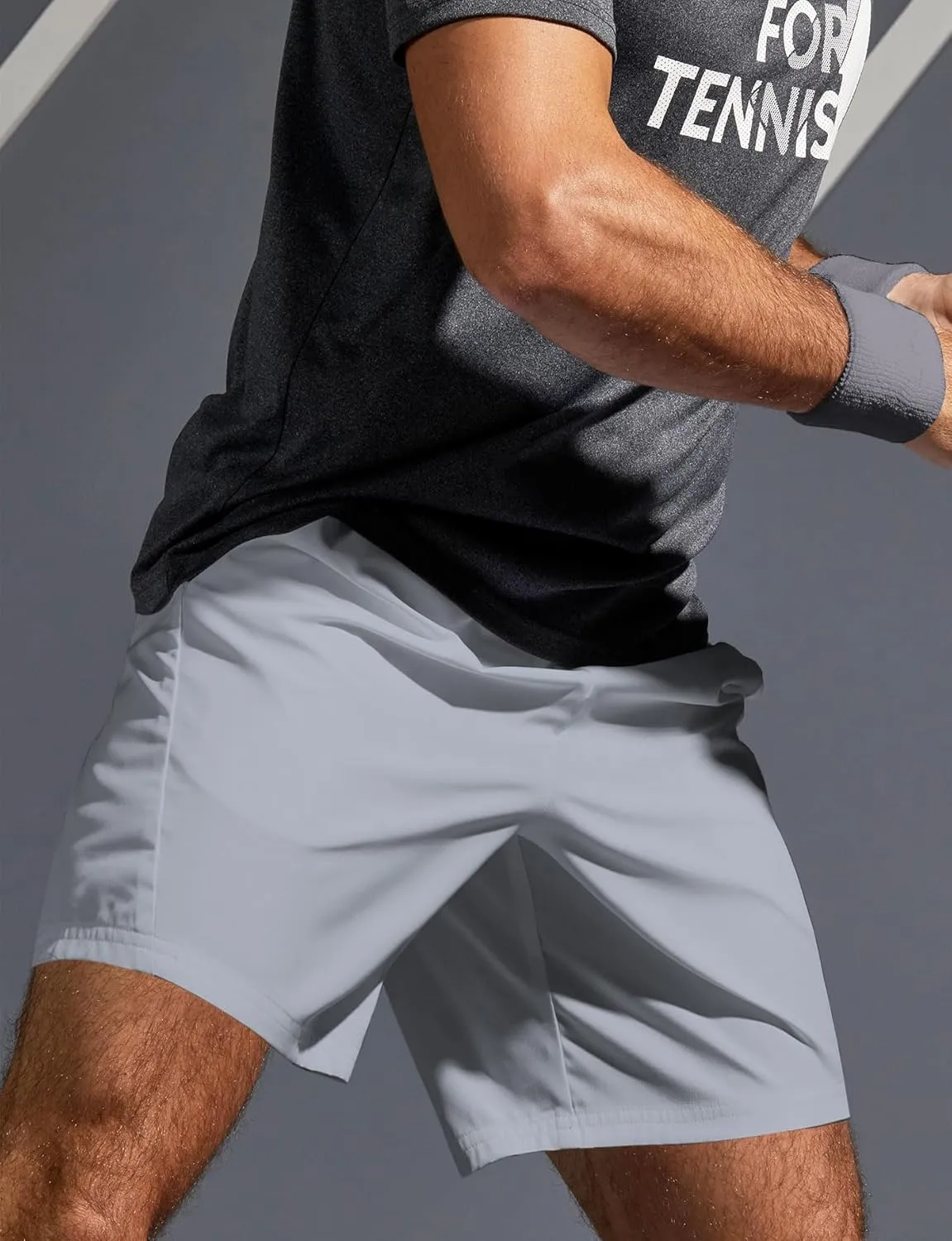 Aolesy Mens Athletic Shorts 7” Quick Dry Gym Running Shorts with Zipper Pockets Lightweight Workout Shorts