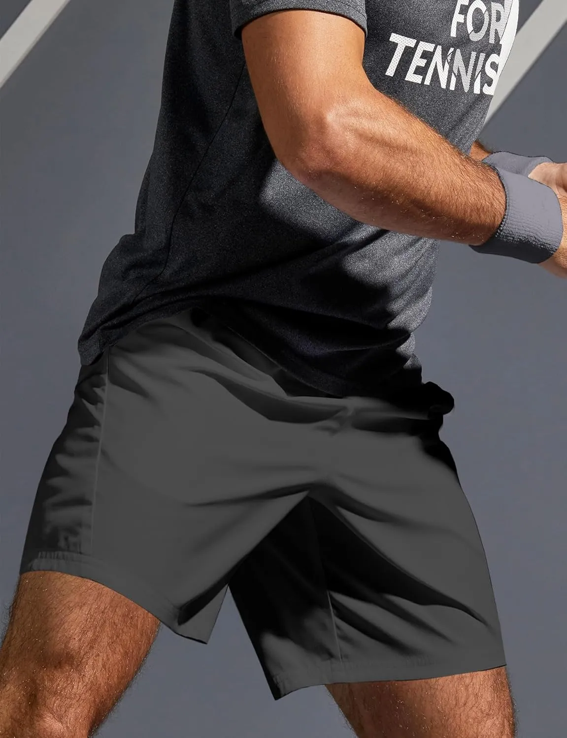 Aolesy Mens Athletic Shorts 7” Quick Dry Gym Running Shorts with Zipper Pockets Lightweight Workout Shorts