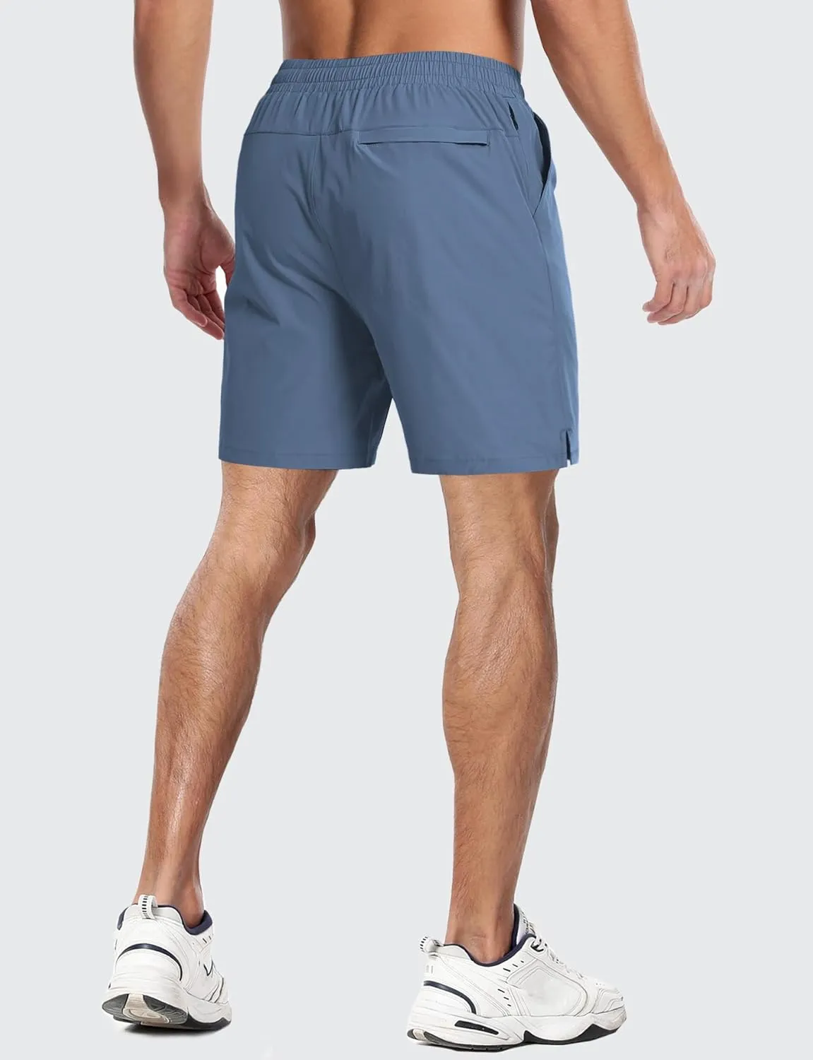 Aolesy Mens Athletic Shorts 7” Quick Dry Gym Running Shorts with Zipper Pockets Lightweight Workout Shorts