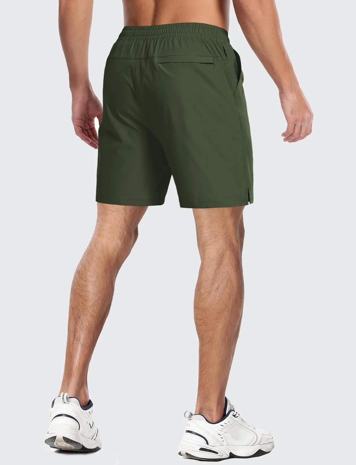 Aolesy Mens Athletic Shorts 7” Quick Dry Gym Running Shorts with Zipper Pockets Lightweight Workout Shorts