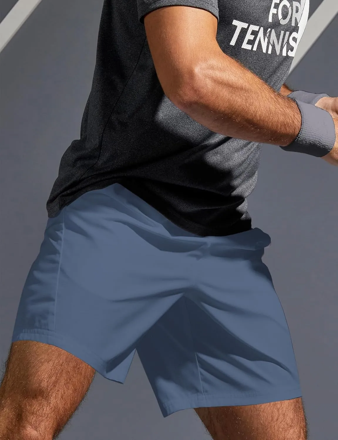 Aolesy Mens Athletic Shorts 7” Quick Dry Gym Running Shorts with Zipper Pockets Lightweight Workout Shorts
