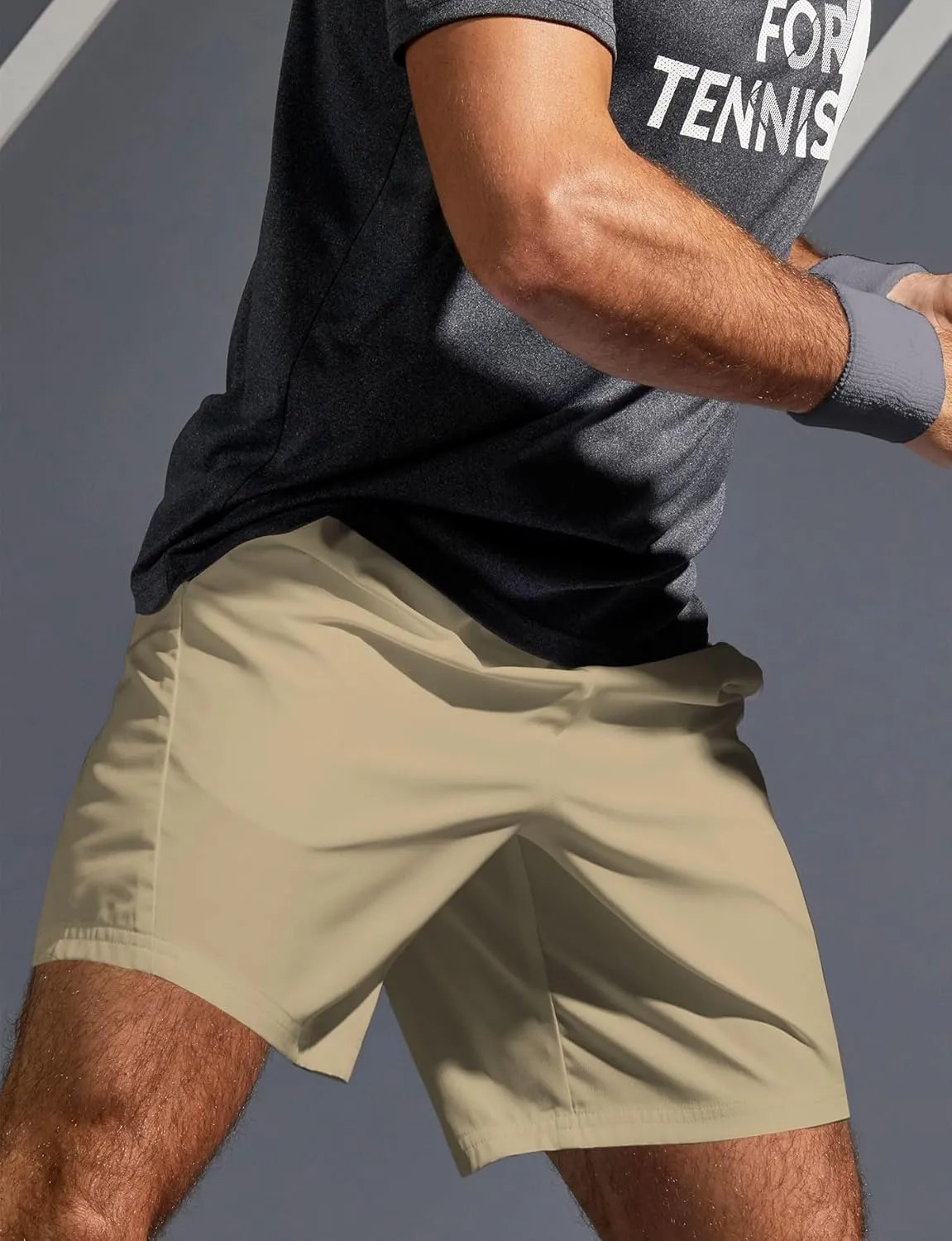Aolesy Mens Athletic Shorts 7” Quick Dry Gym Running Shorts with Zipper Pockets Lightweight Workout Shorts