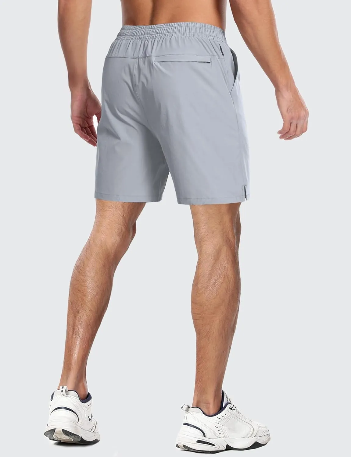 Aolesy Mens Athletic Shorts 7” Quick Dry Gym Running Shorts with Zipper Pockets Lightweight Workout Shorts