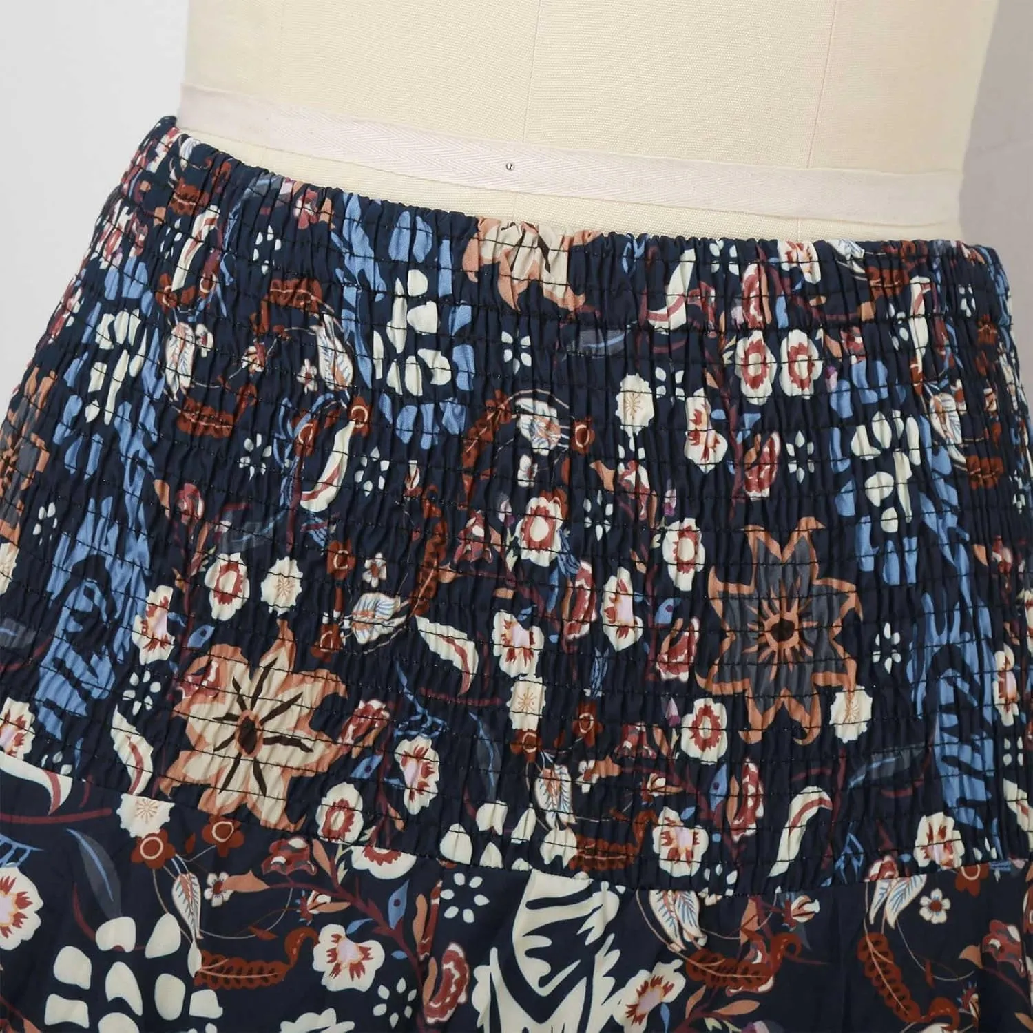 Boho Maxi Skirts for Women 2025 Summer Elegant High Waisted Flowy Swing A-Line Floral Long Skirt