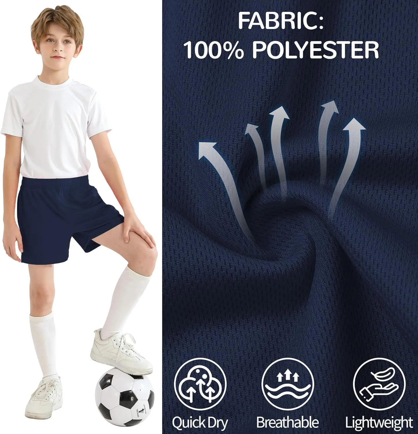 Boys and Girls Basketball Shorts Athletic Soccer Shorts Sizes 2T to Youth