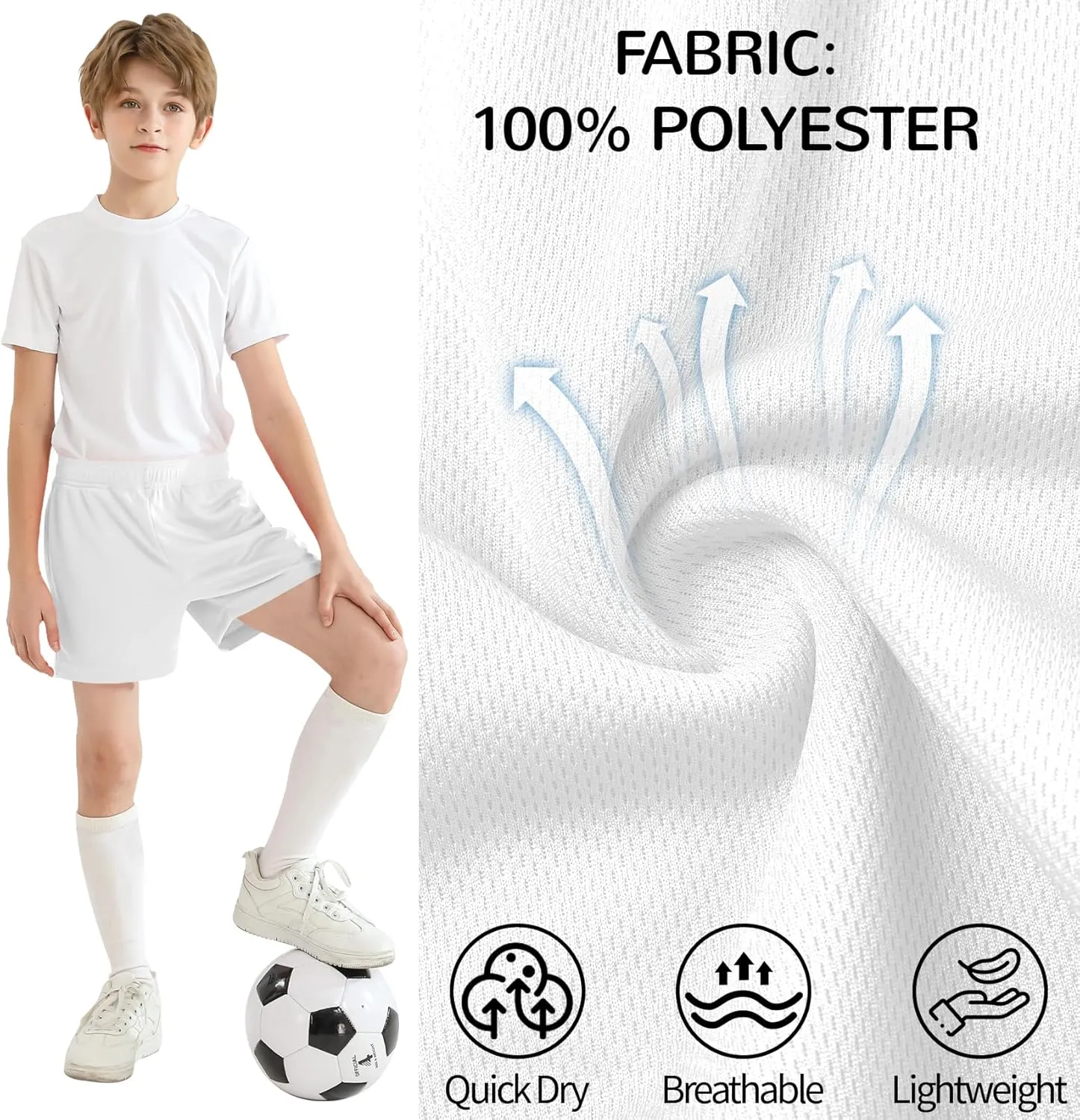 Boys and Girls Basketball Shorts Athletic Soccer Shorts Sizes 2T to Youth