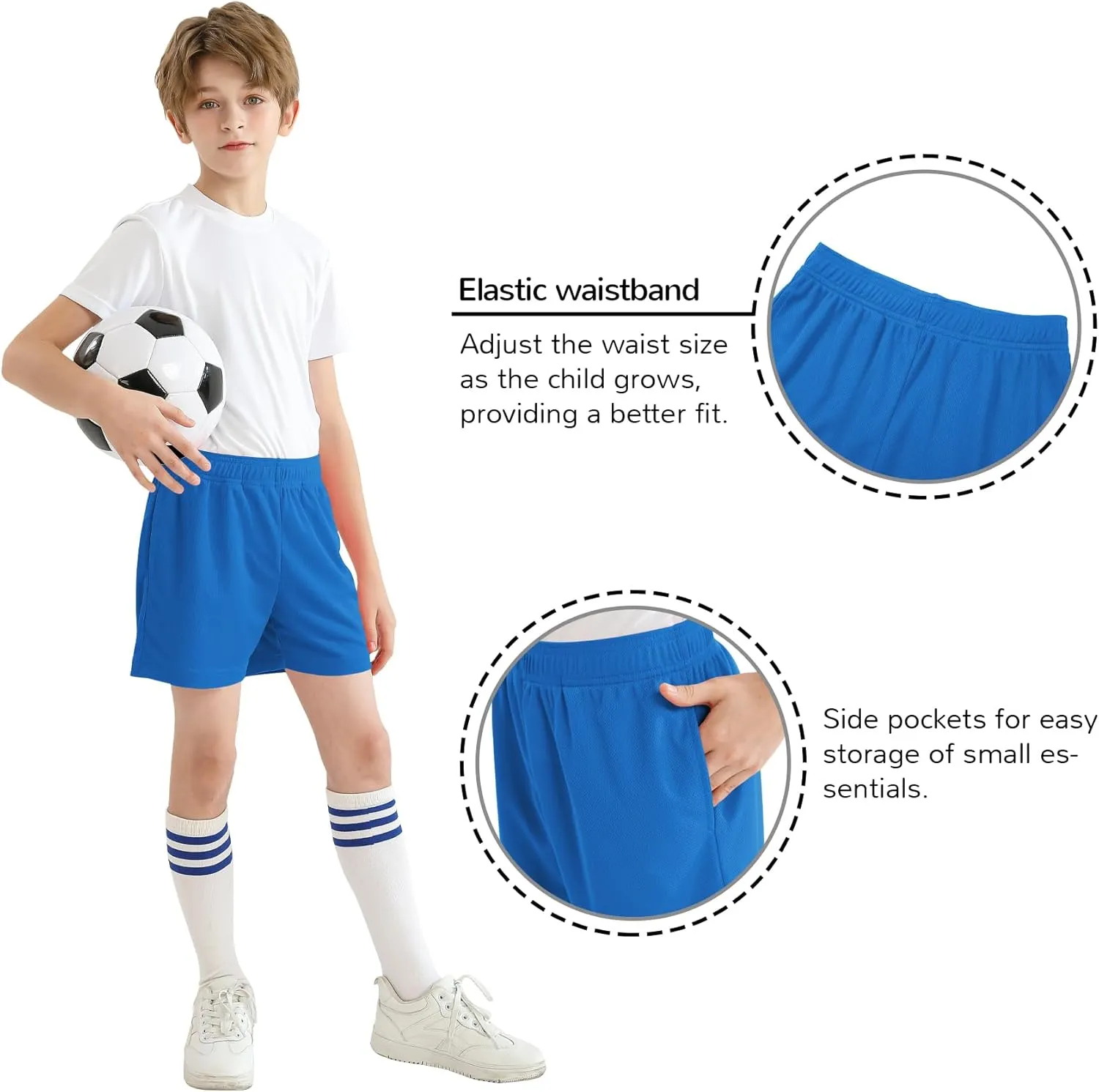 Boys and Girls Basketball Shorts Athletic Soccer Shorts Sizes 2T to Youth