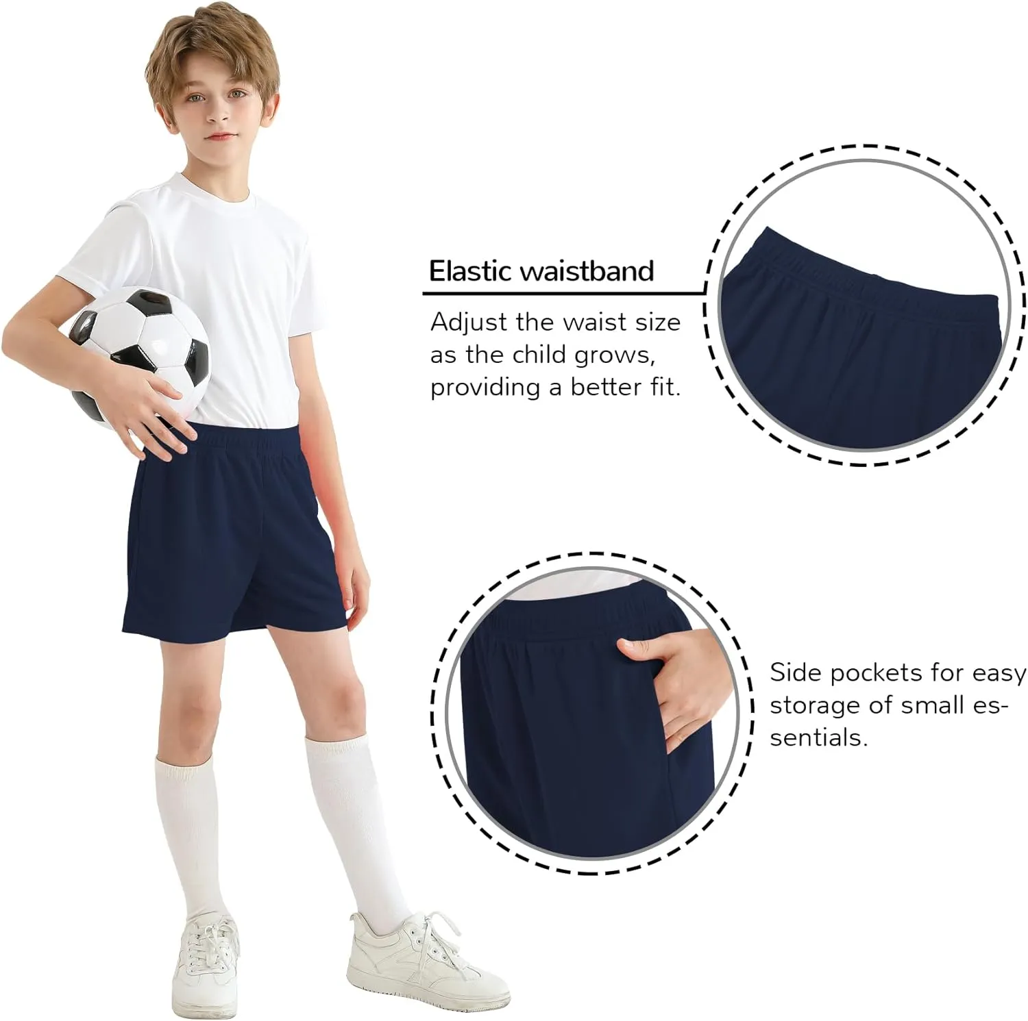 Boys and Girls Basketball Shorts Athletic Soccer Shorts Sizes 2T to Youth