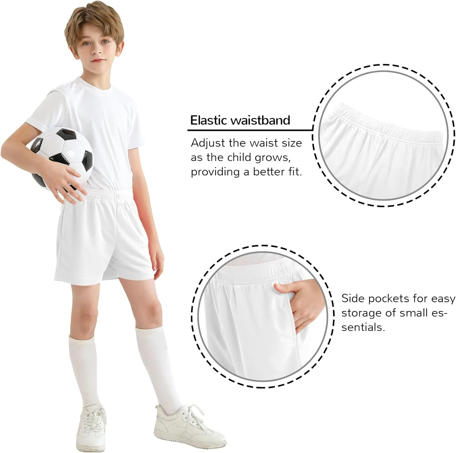 Boys and Girls Basketball Shorts Athletic Soccer Shorts Sizes 2T to Youth
