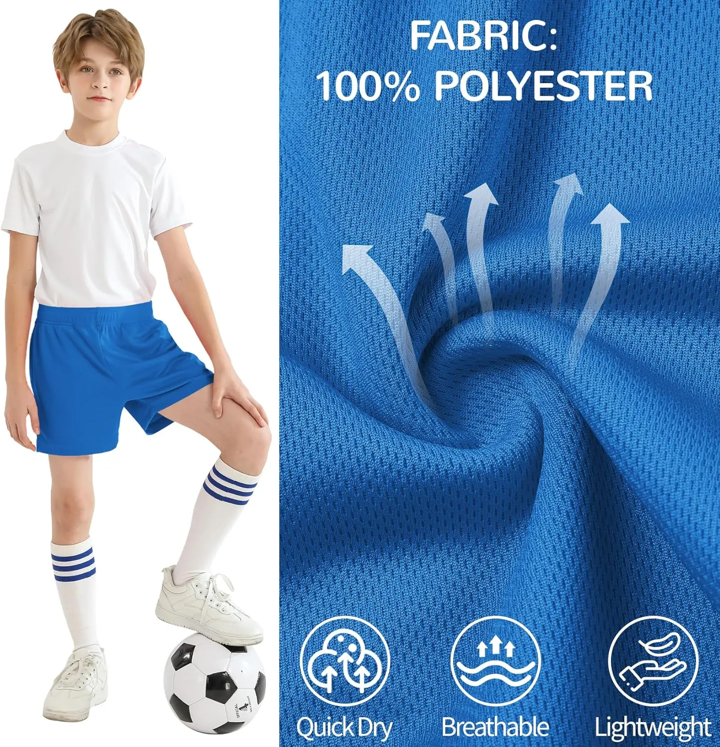 Boys and Girls Basketball Shorts Athletic Soccer Shorts Sizes 2T to Youth