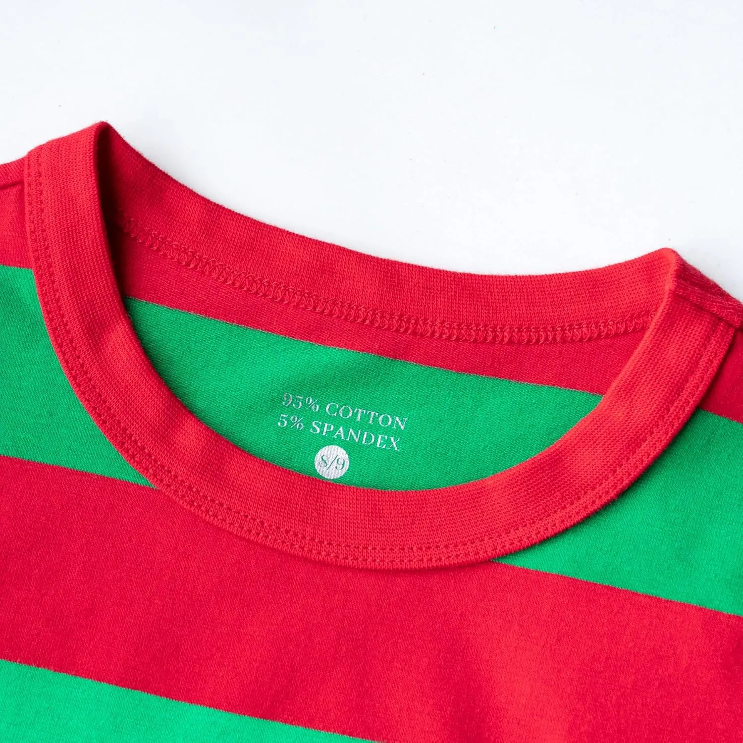 Boy's Long Sleeve T-Shirts Striped, Cotton Blend Crewneck Tee Kids Stripes Shirt