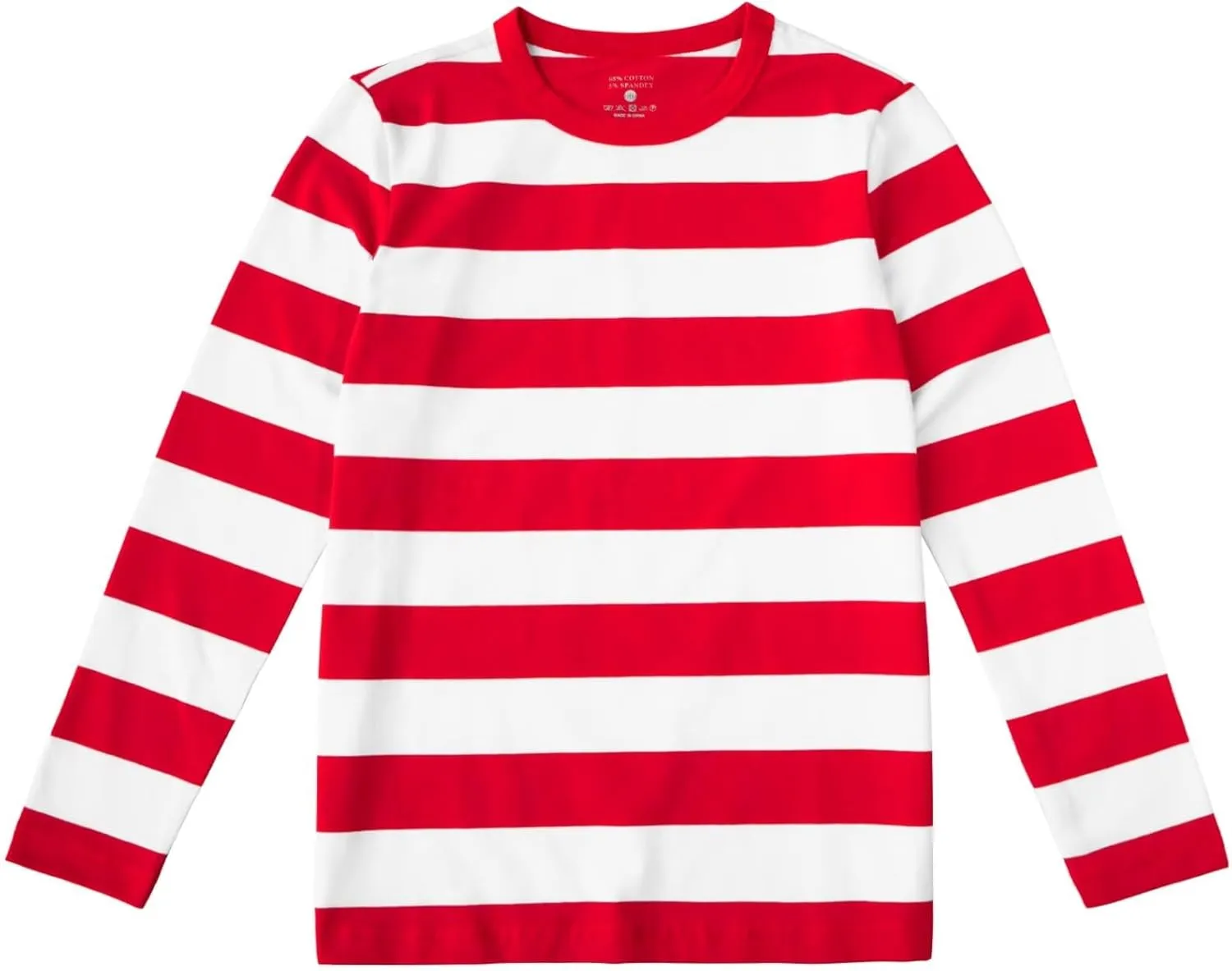 Boy's Long Sleeve T-Shirts Striped, Cotton Blend Crewneck Tee Kids Stripes Shirt