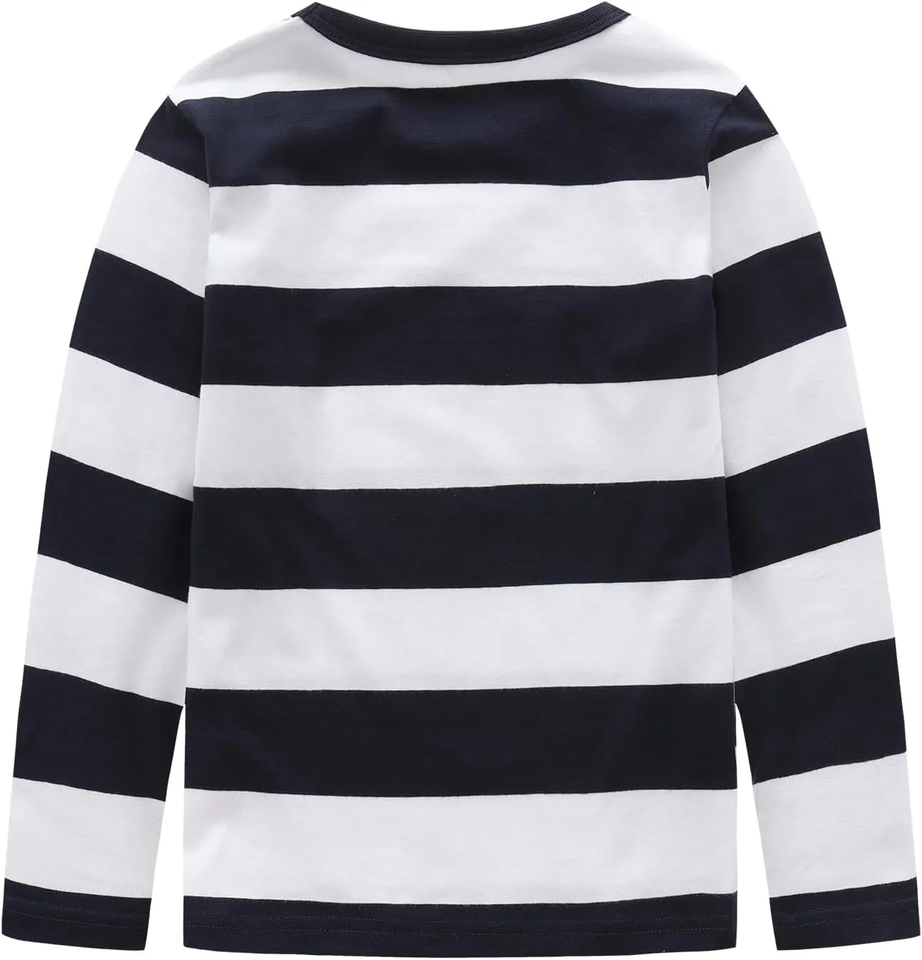 Boys Rainbow Striped Shirts for Kids Long Sleeve Cotton T-Shirts O-Neck Tops