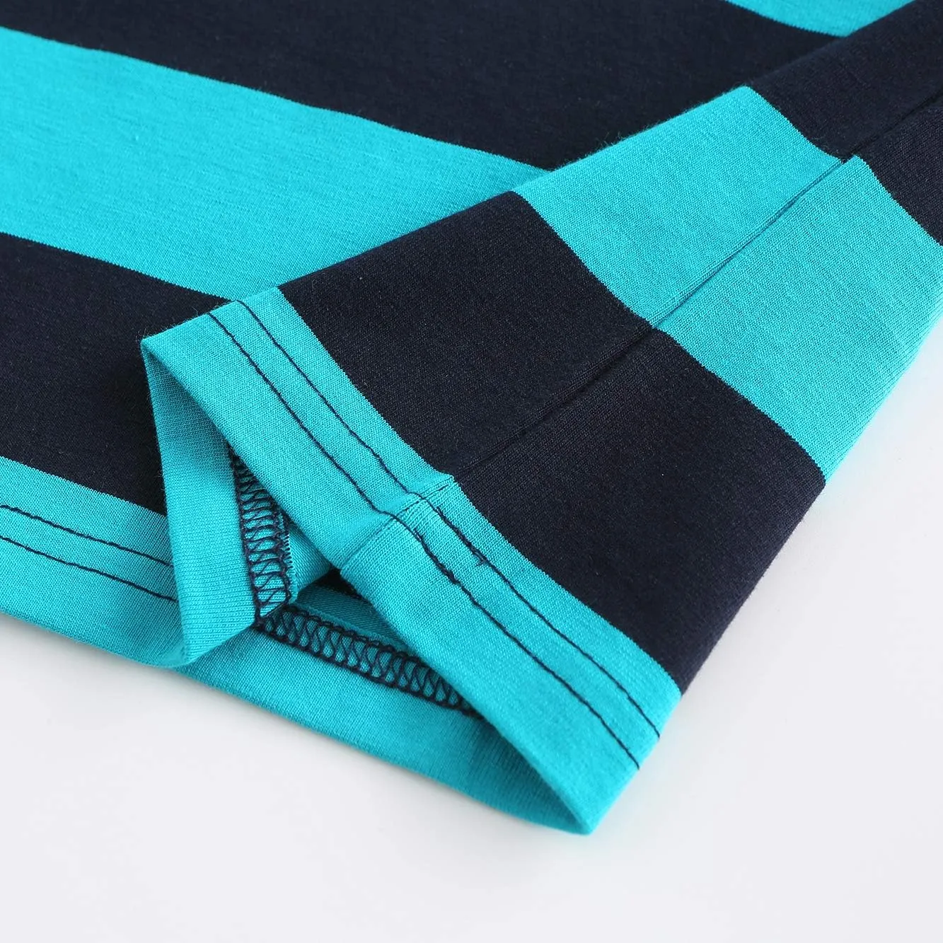 Boys Rainbow Striped Shirts for Kids Long Sleeve Cotton T-Shirts O-Neck Tops