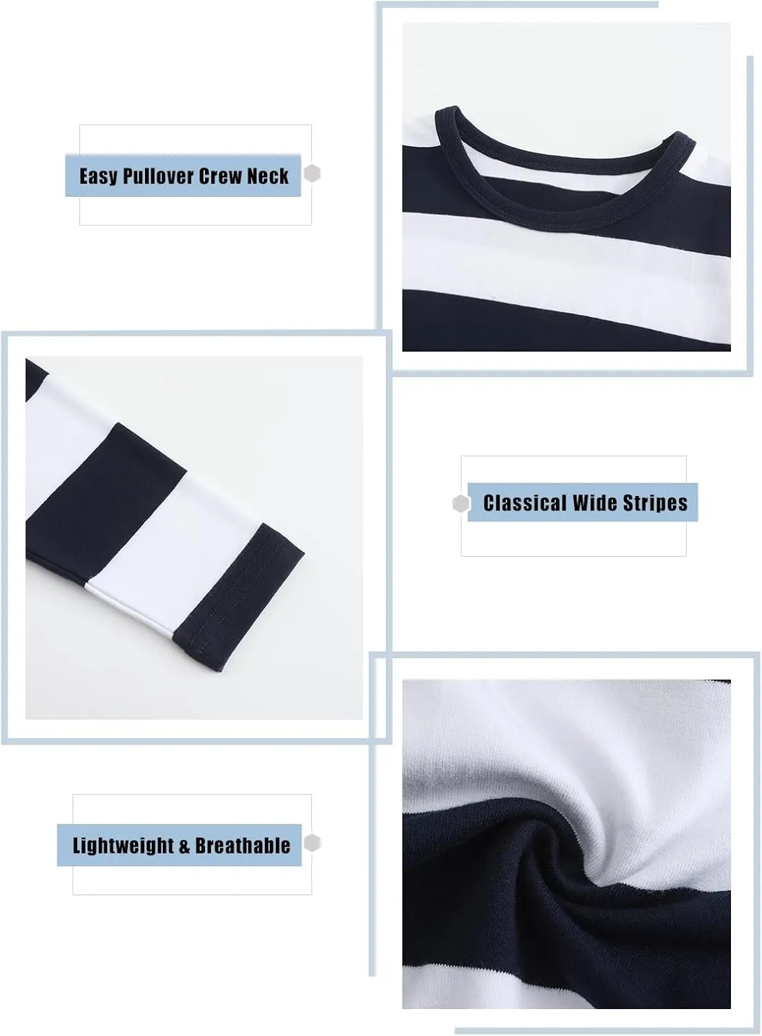 Boys Rainbow Striped Shirts for Kids Long Sleeve Cotton T-Shirts O-Neck Tops