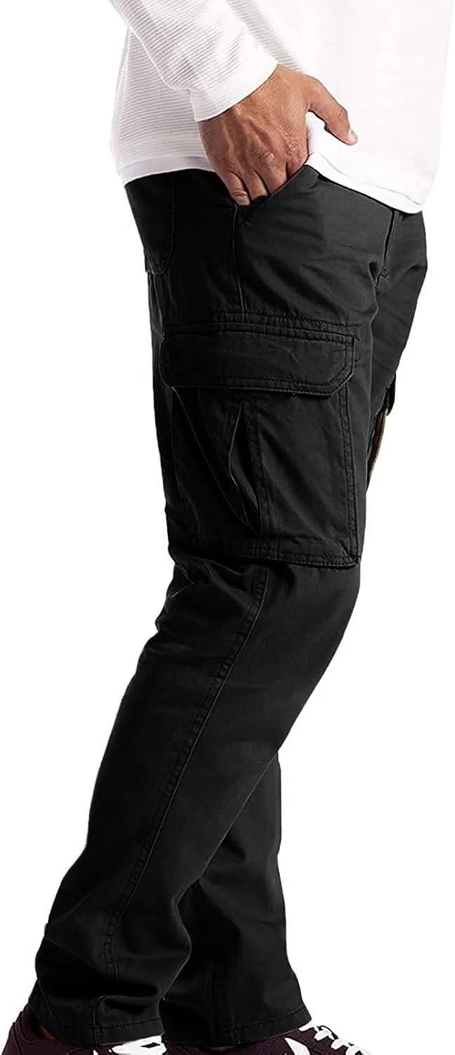 Cargo Pants for Men,WUAI Mens Casual Workout Joggings Relaxed Fit Combat Cargo Chino Trousers with Pockets Elastic Waist
