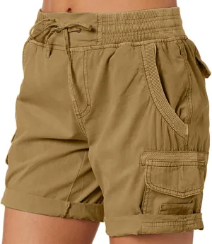 Cargo Shorts Women Baggy High Waisted Hiking Shorts Casual Running Athletic Short Pants Summer Bermuda Shorts
