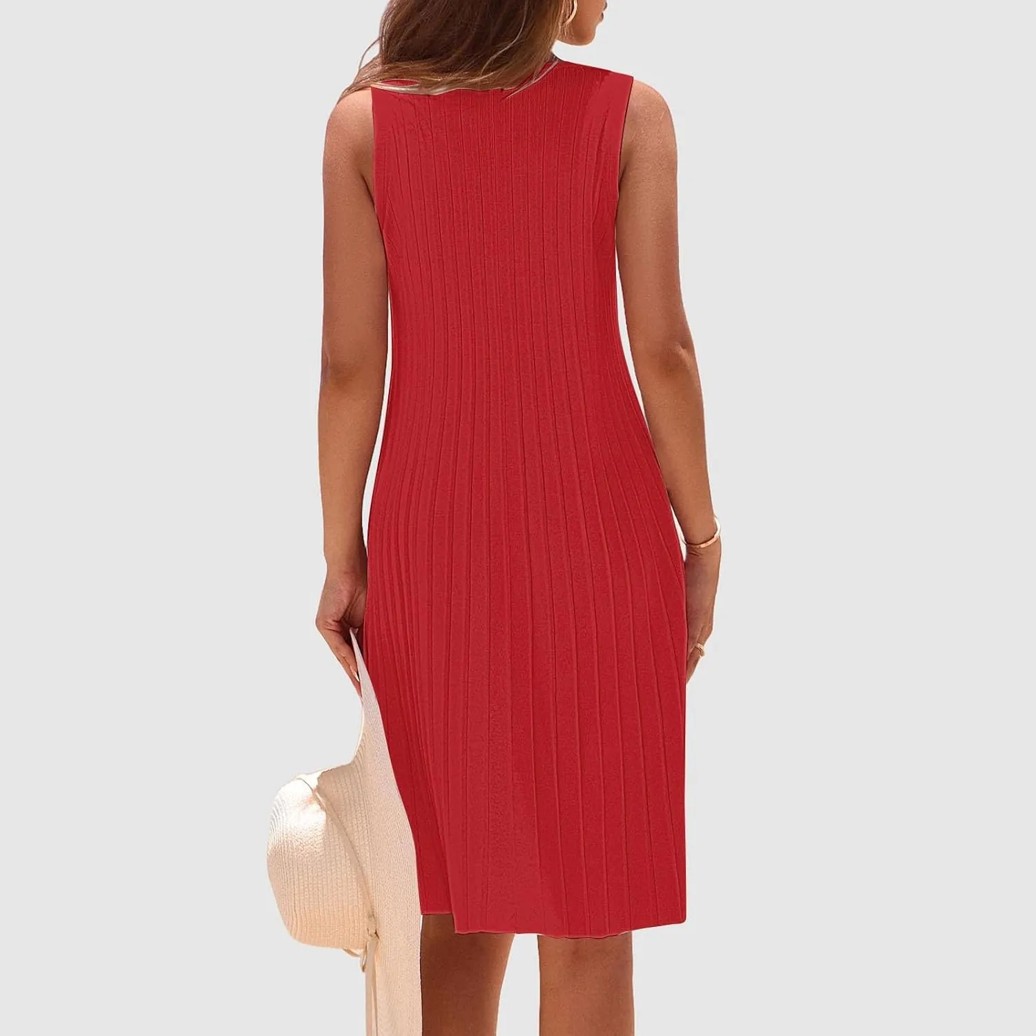 Casual Summer Dresses for Women 2025,Womens Summer Sleeveless Mini Dress Roundneck Loose Fit Tank A Line Beach Dress