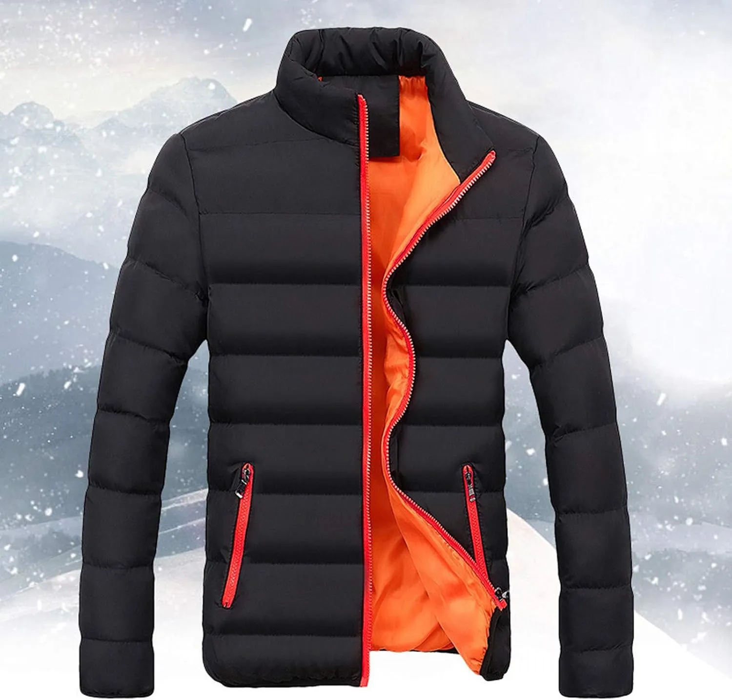 Casual Warm Outerwear Fit Thick Men Winter Coat Slim Bubble Men's Coats Mens Utility Jacket