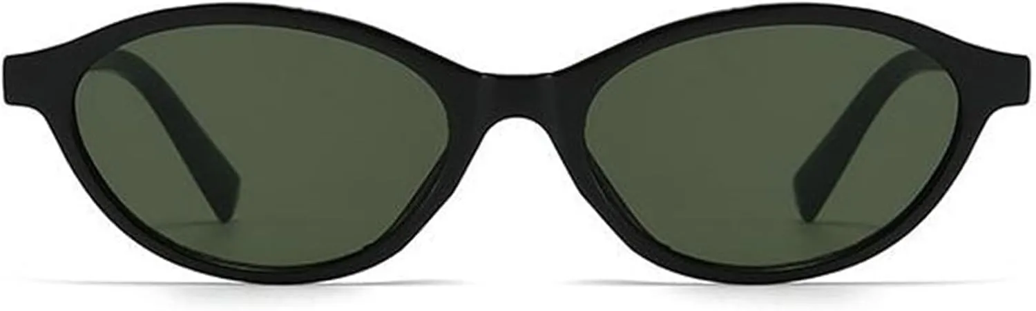 COTIA Small Oval Sunglasses for Women Men Vintage Cat Eye Oval Fashion Classic Cute Style Sun Glasses