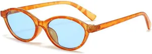 COTIA Small Oval Sunglasses for Women Men Vintage Cat Eye Oval Fashion Classic Cute Style Sun Glasses