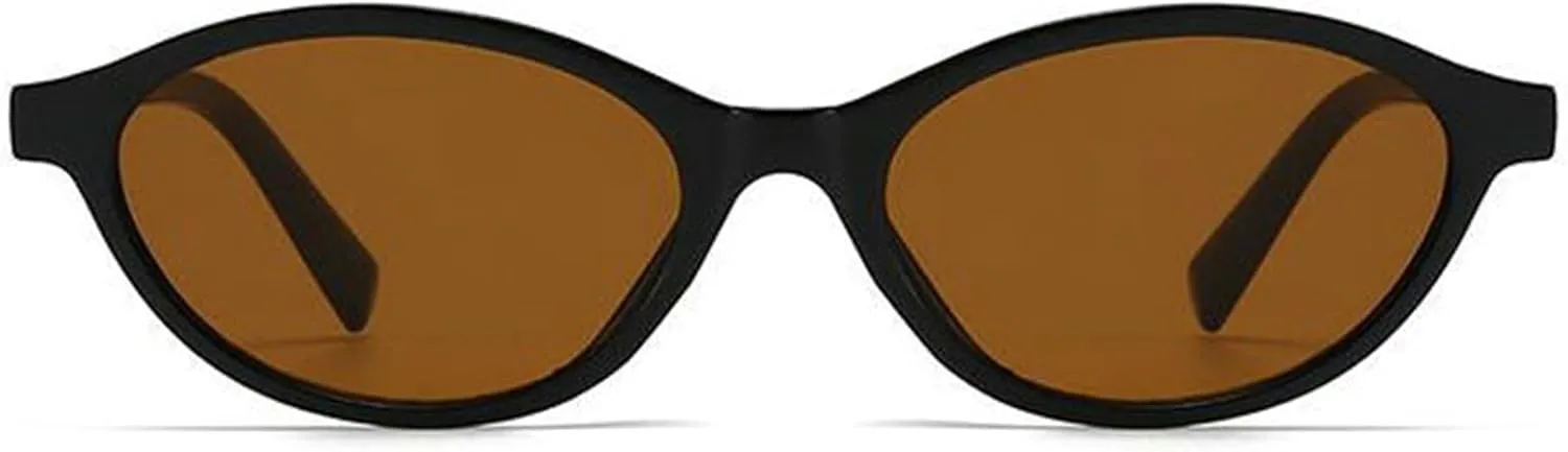 COTIA Small Oval Sunglasses for Women Men Vintage Cat Eye Oval Fashion Classic Cute Style Sun Glasses