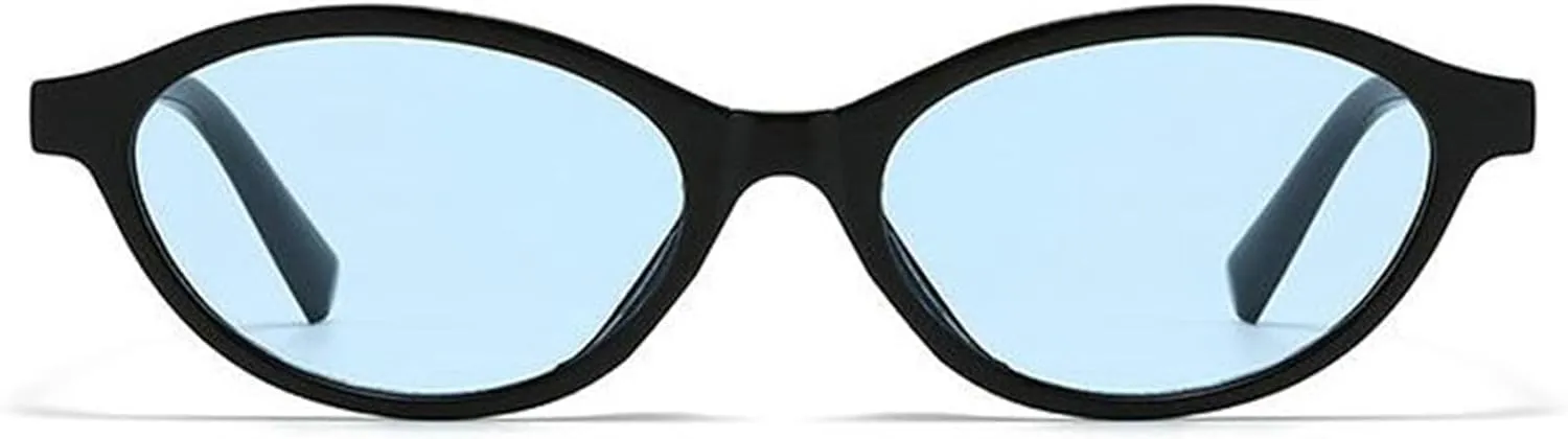 COTIA Small Oval Sunglasses for Women Men Vintage Cat Eye Oval Fashion Classic Cute Style Sun Glasses