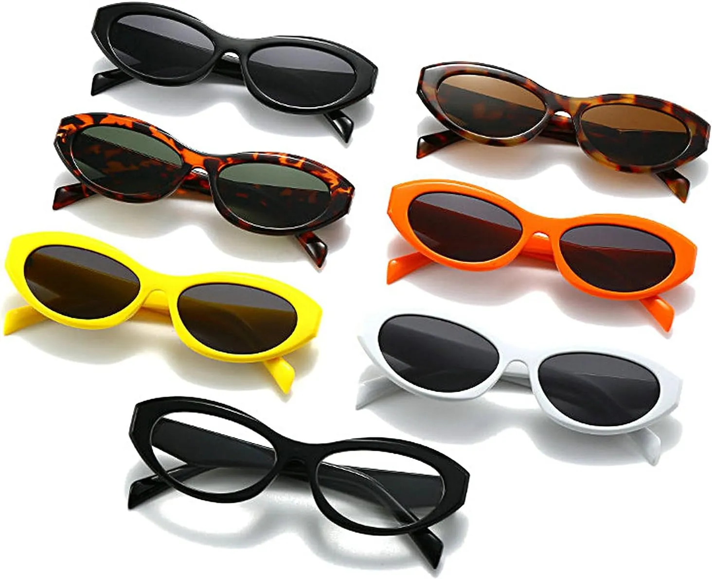 COTIA Vintage Cat Eye Sunglasses Women Men Small Oval Sun Glasses Y2k Retro Trendy Style Eyewear