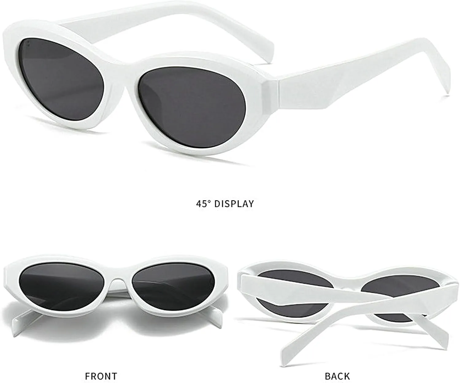 COTIA Vintage Cat Eye Sunglasses Women Men Small Oval Sun Glasses Y2k Retro Trendy Style Eyewear