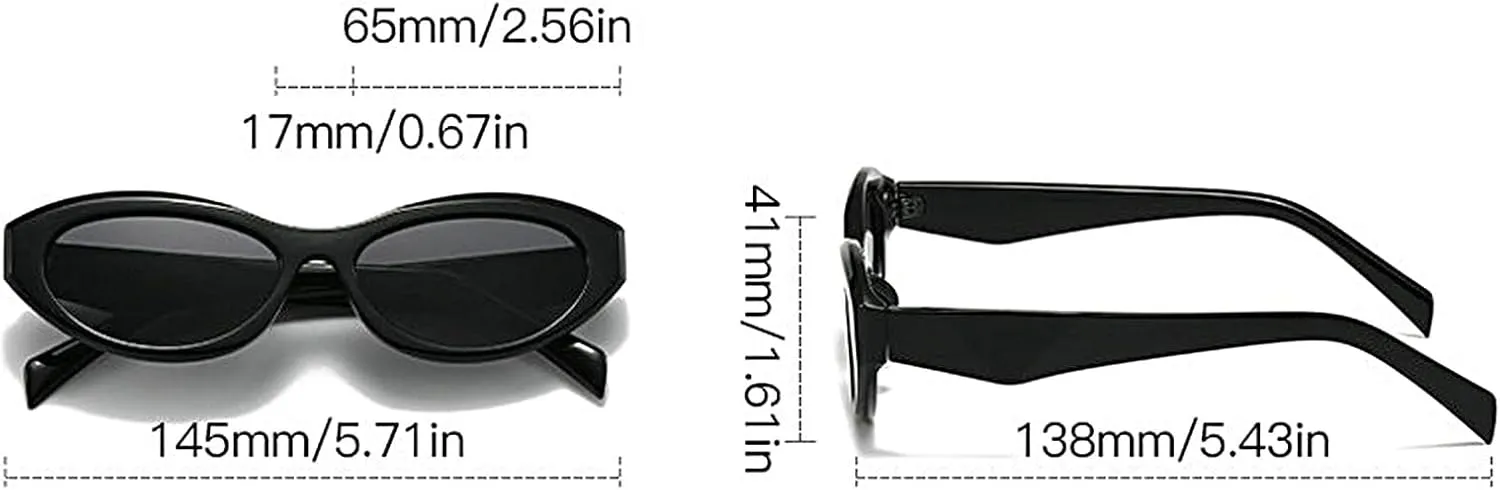 COTIA Vintage Cat Eye Sunglasses Women Men Small Oval Sun Glasses Y2k Retro Trendy Style Eyewear