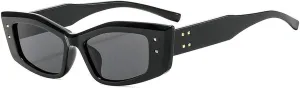 COTIA Vintage Small Square Sunglasses Women Men Trend Cat Eye Sun Glasses for Ladies Fashion Rectangular Rivet Glasses