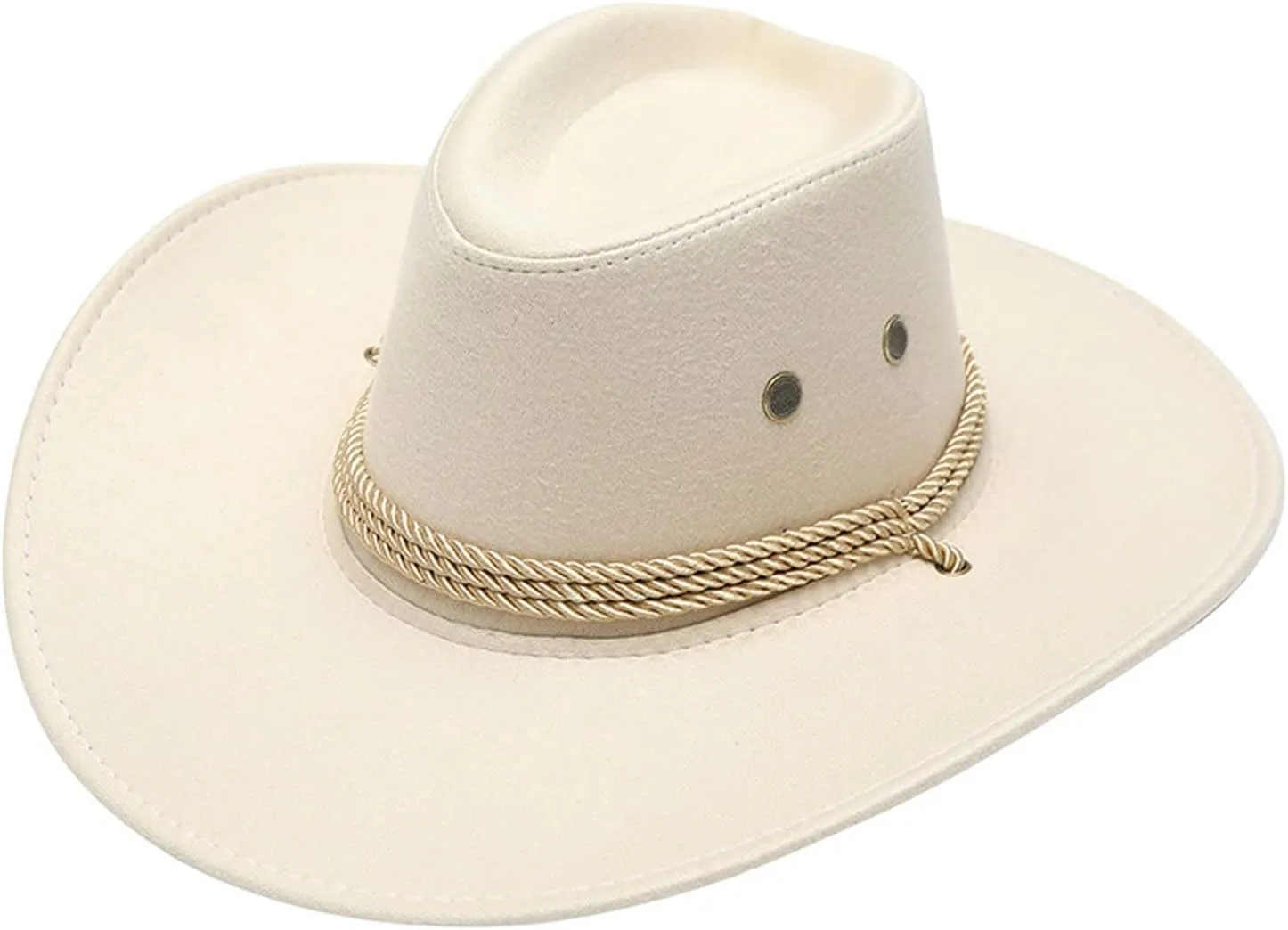 Cowboy Hat for Women and Men with Shapeable Wide Brim Cattleman Western Hats for Cowboys and Cow Girls Accessory