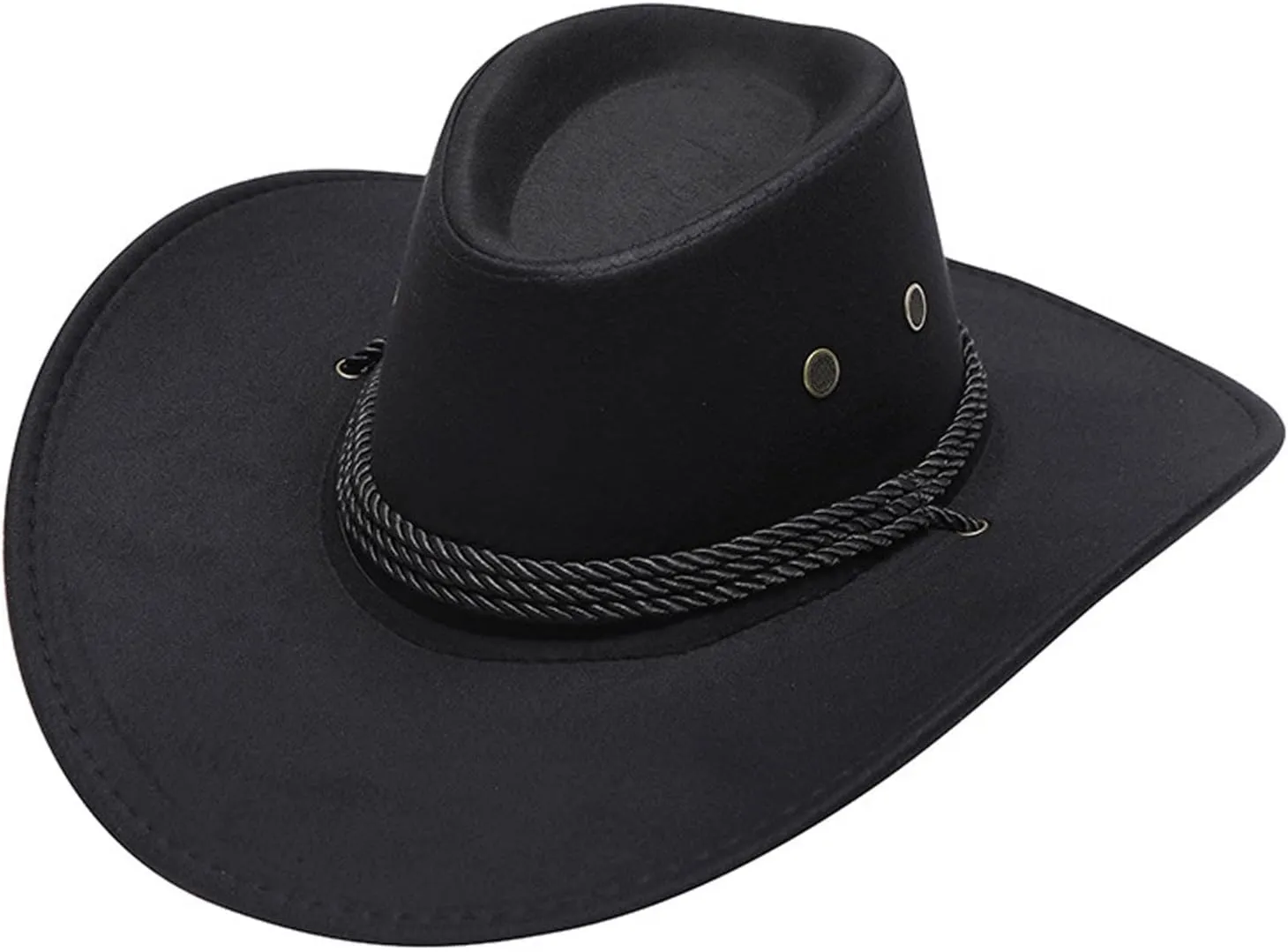 Cowboy Hat for Women and Men with Shapeable Wide Brim Cattleman Western Hats for Cowboys and Cow Girls Accessory