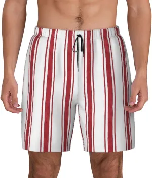 DKJlitter Men's 2 in 1 Swim Trunks, Fitness Running Shorts, Quick Dry Stretch Swim Shorts Beach Shorts for Summer